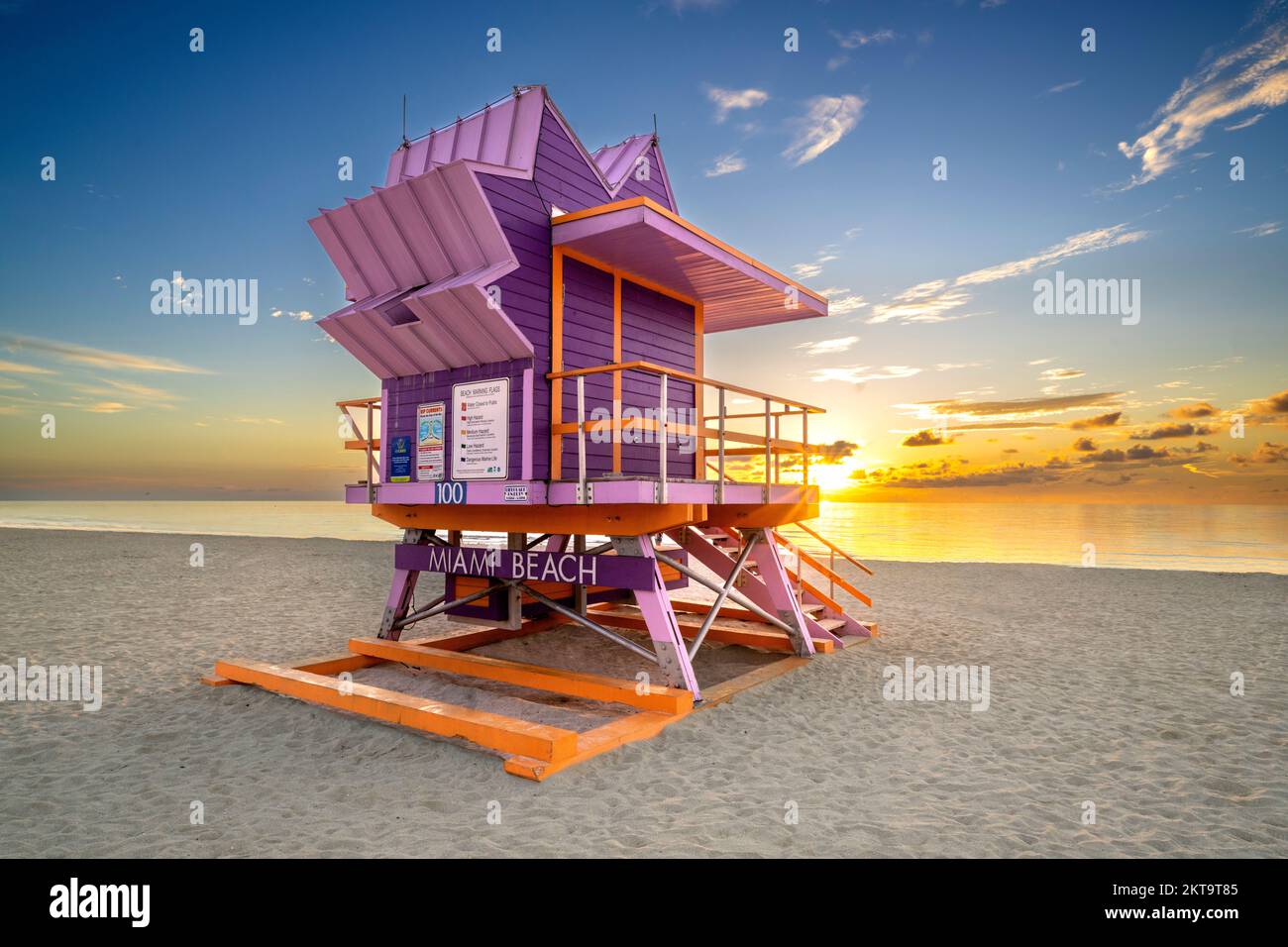 Casa del bagnino, Sunrise South Beach, Miami Beach Miami, Florida, Stati Uniti Foto Stock