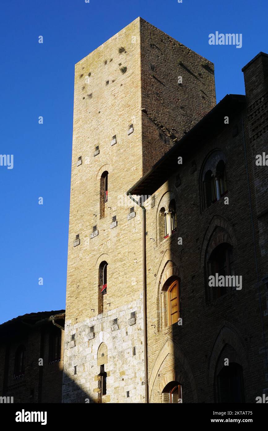 Torre Chigi, torre, San Gimignano, Toscana, Italia, Europa, Patrimonio dell'Umanità dell'UNESCO Foto Stock