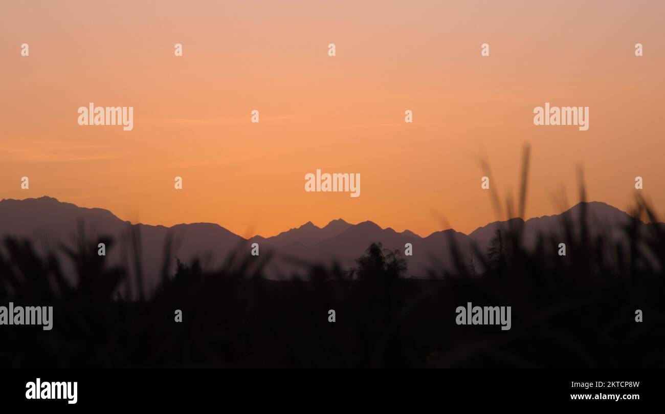 tramonto del deserto Foto Stock