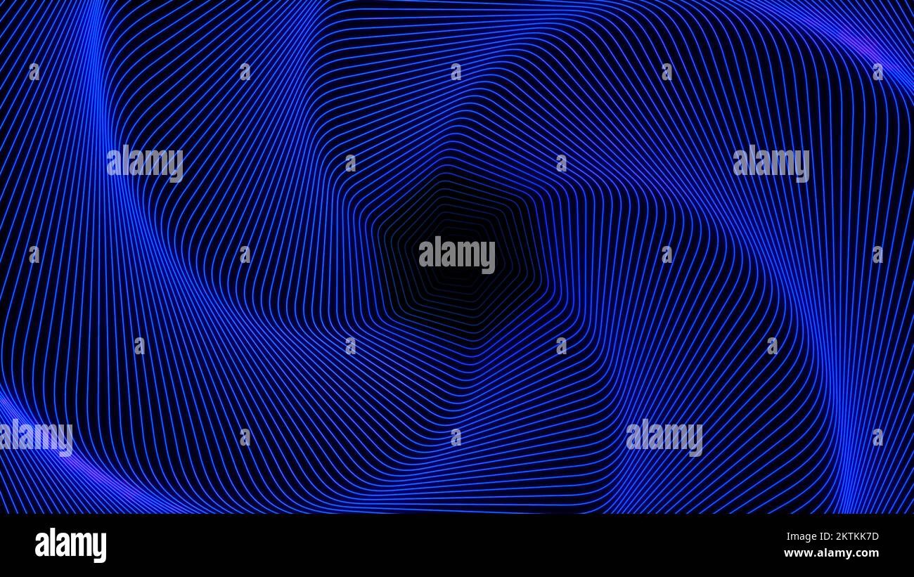 Sfondo astratto con rotazione della spirale ipnotica. Design. Spirale ondulata con ondulazioni Foto Stock