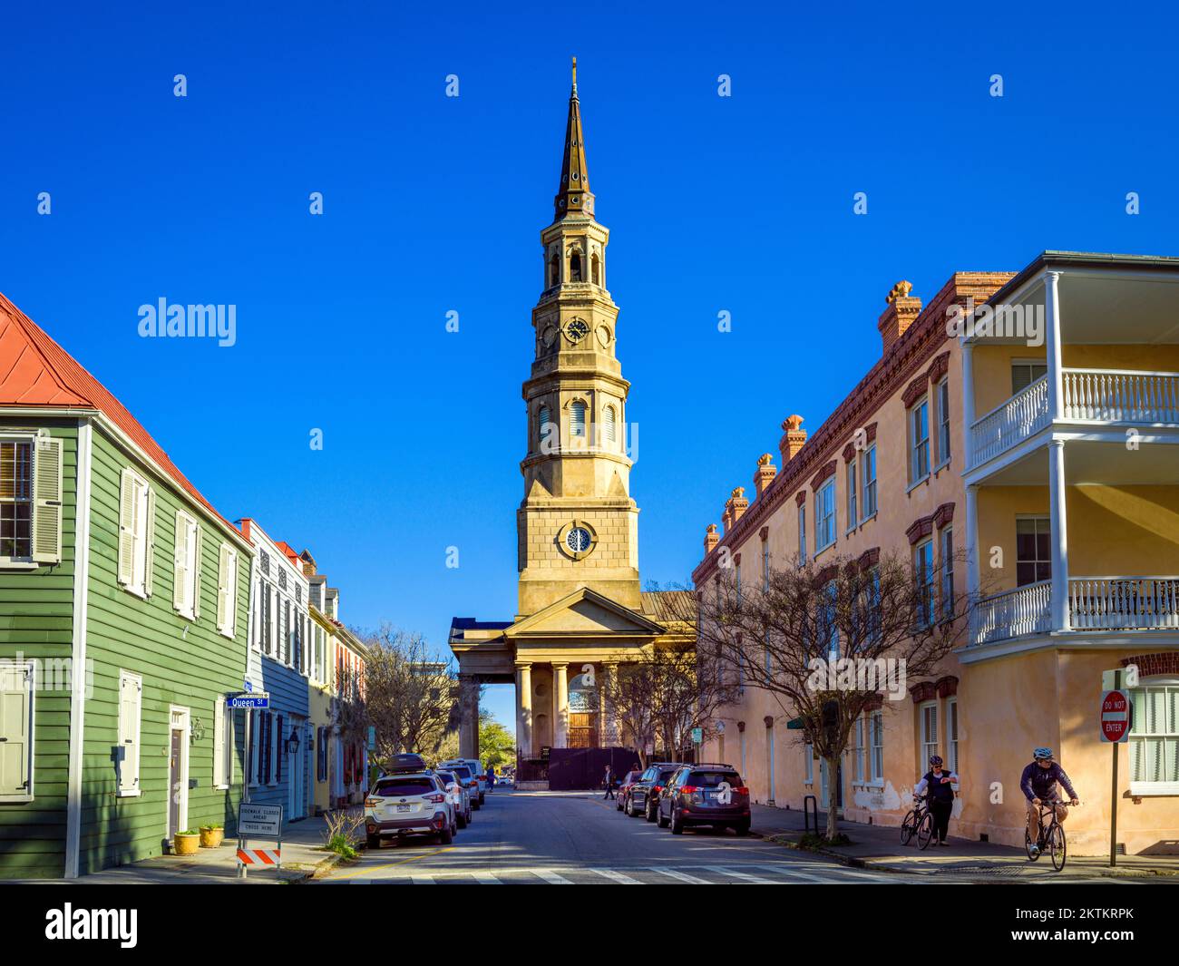 St.Philips Church, quartiere francese di Charleston, South Carolina, Stati Uniti d'America Foto Stock