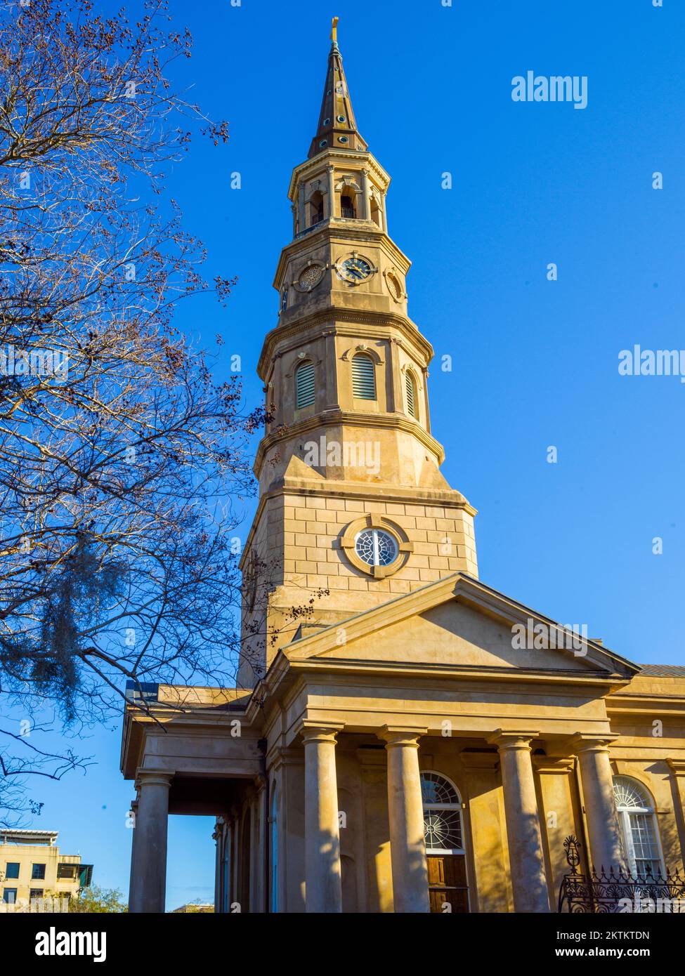 St.Philips Church, quartiere francese di Charleston, South Carolina, Stati Uniti d'America Foto Stock