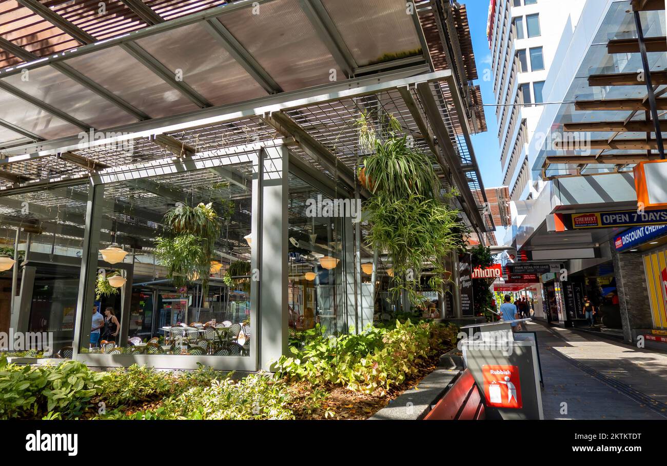 Brisbane, Queensland, Australia - Novembre 2022: Un bar ristorante nelle strade del centro commerciale della città. Foto Stock