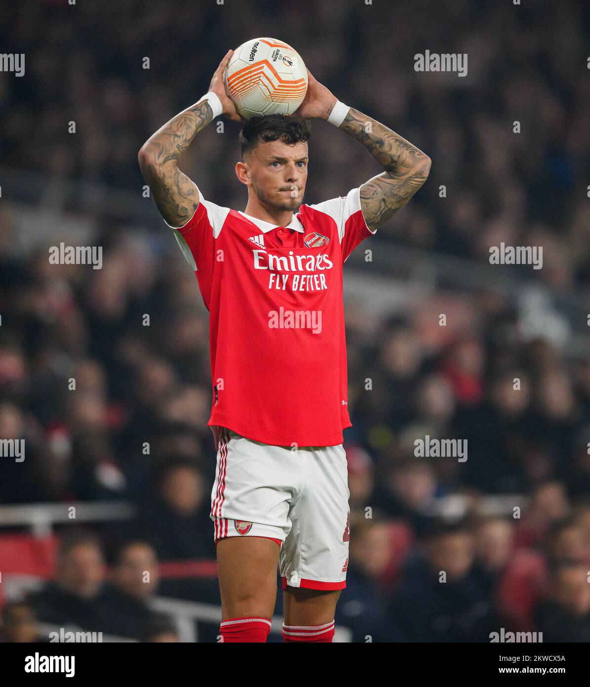 03 Nov 2022 - Arsenal / FC Zurigo - UEFA Europa League - Gruppo A - Emirates Stadium ben White dell'Arsenal durante la partita contro il FC Zurigo immagine : Mark Pain / Alamy Foto Stock