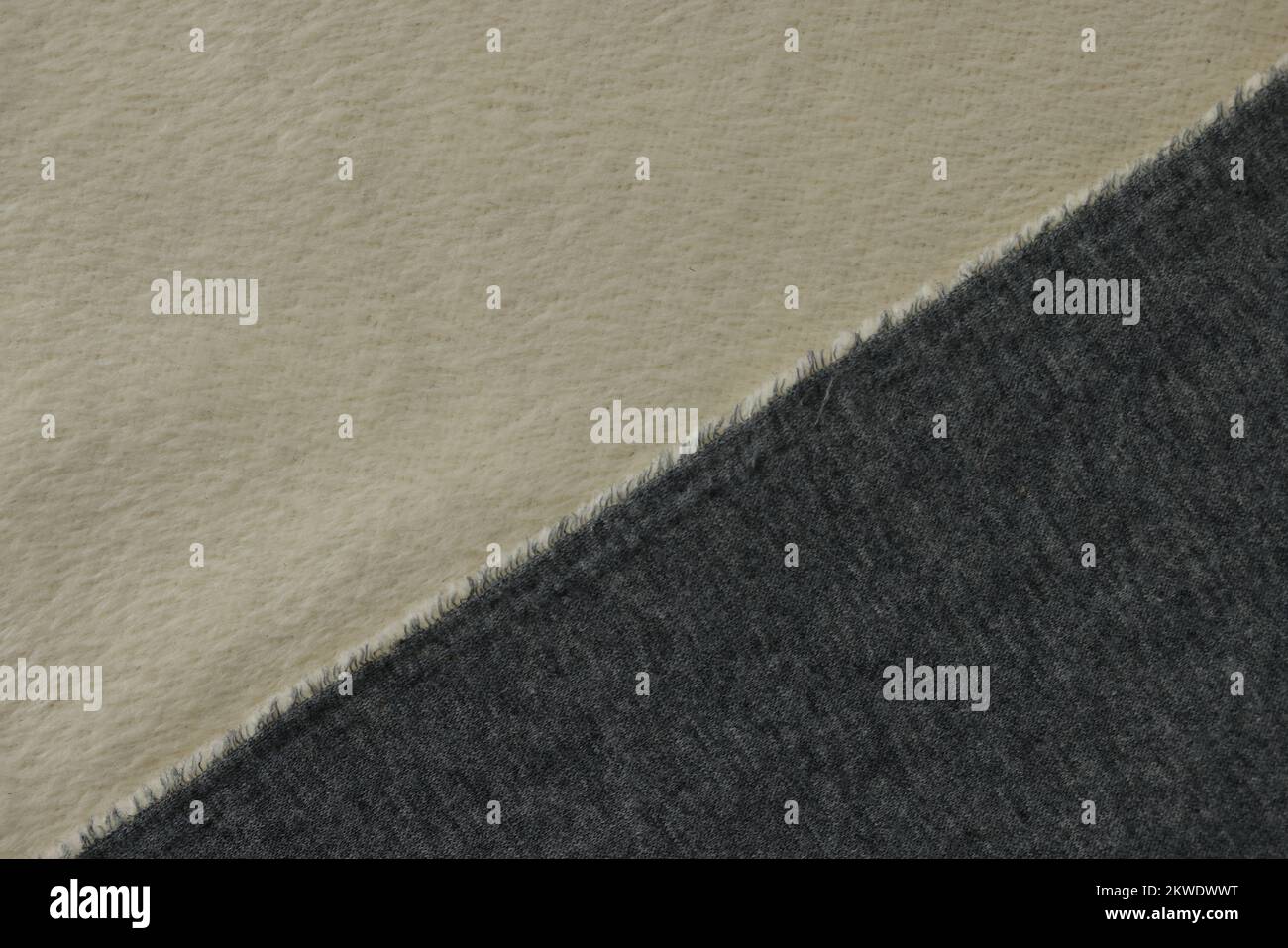 Combinazione di tessuto beige e grigio come dorso. Foto Stock