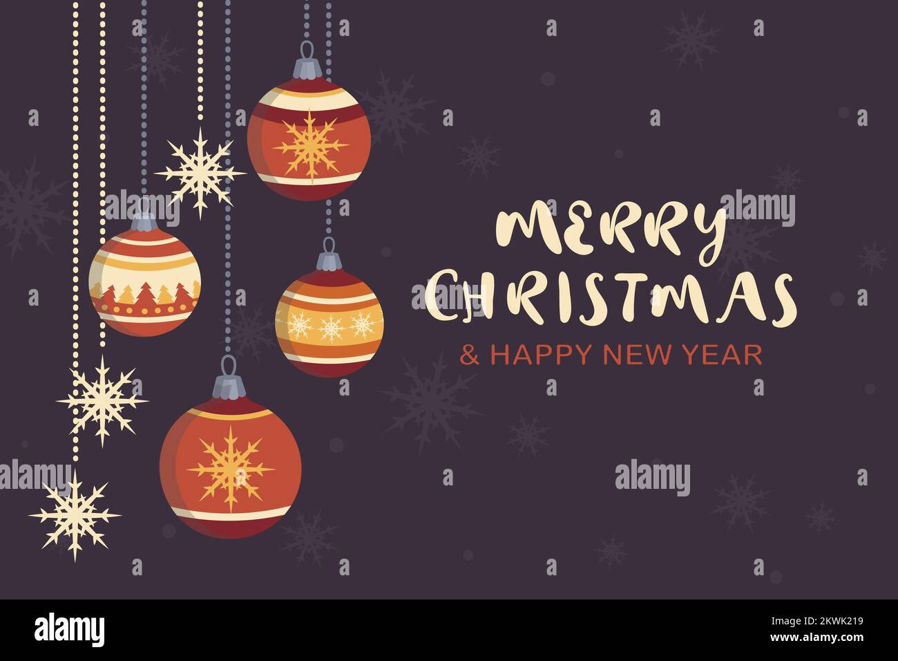 natale sfondo blu scuro con palle di natale buon natale Illustrazione Vettoriale