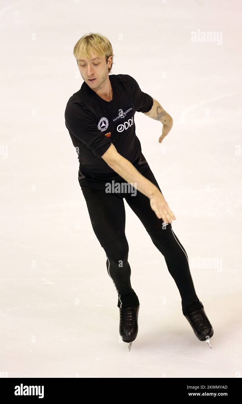22.01.2013., Zagabria, Croazia - Campionato europeo di Pattinaggio a figure ISU 2013. Evgeni Plushenko in allenamento. Foto: Igor Kralj/PIXSELL Foto Stock 22.01.2013., Zagabria, Croazia - Campionato europeo di Pattinaggio a figure ISU 2013. Evgeni Plushenko in allenamento. Foto: Igor Kralj/PIXSELL Foto Stock