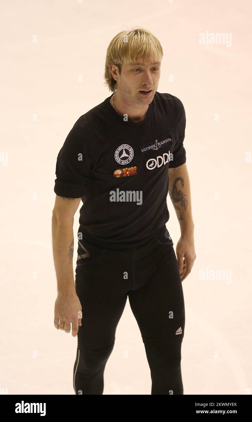 22.01.2013., Zagabria, Croazia - Campionato europeo di Pattinaggio a figure ISU 2013. Evgeni Plushenko in allenamento. Foto: Igor Kralj/PIXSELL Foto Stock 22.01.2013., Zagabria, Croazia - Campionato europeo di Pattinaggio a figure ISU 2013. Evgeni Plushenko in allenamento. Foto: Igor Kralj/PIXSELL Foto Stock