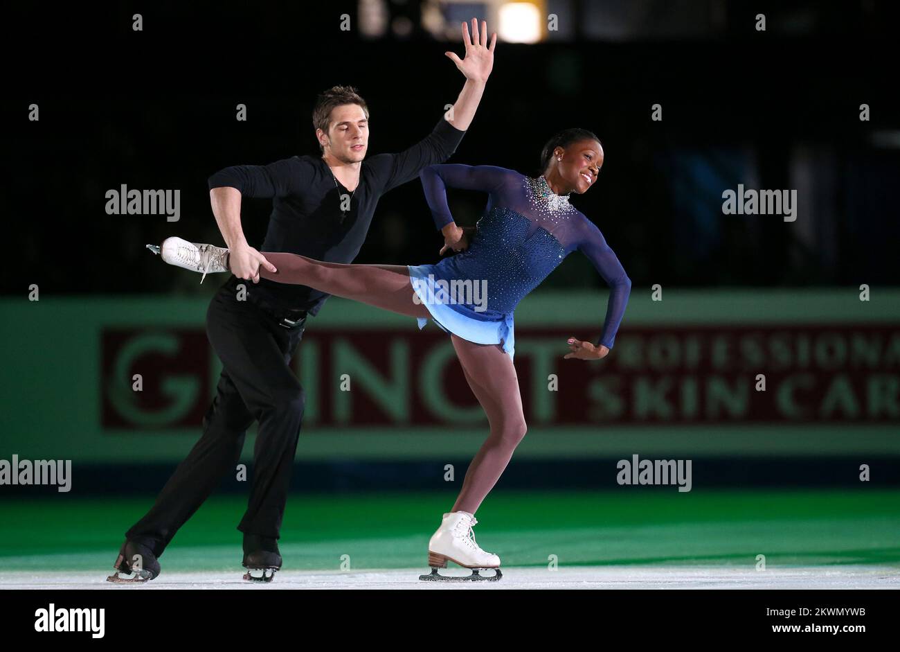 27.01.2013., Dom Sportova, Zagabria - European Figure Skating Championships Zagreb 2013.serata di gala, spettacolo dei vincitori.Vanessa James i Morgan CIPRES Foto: Igor Kralj/PIXSELL Foto Stock