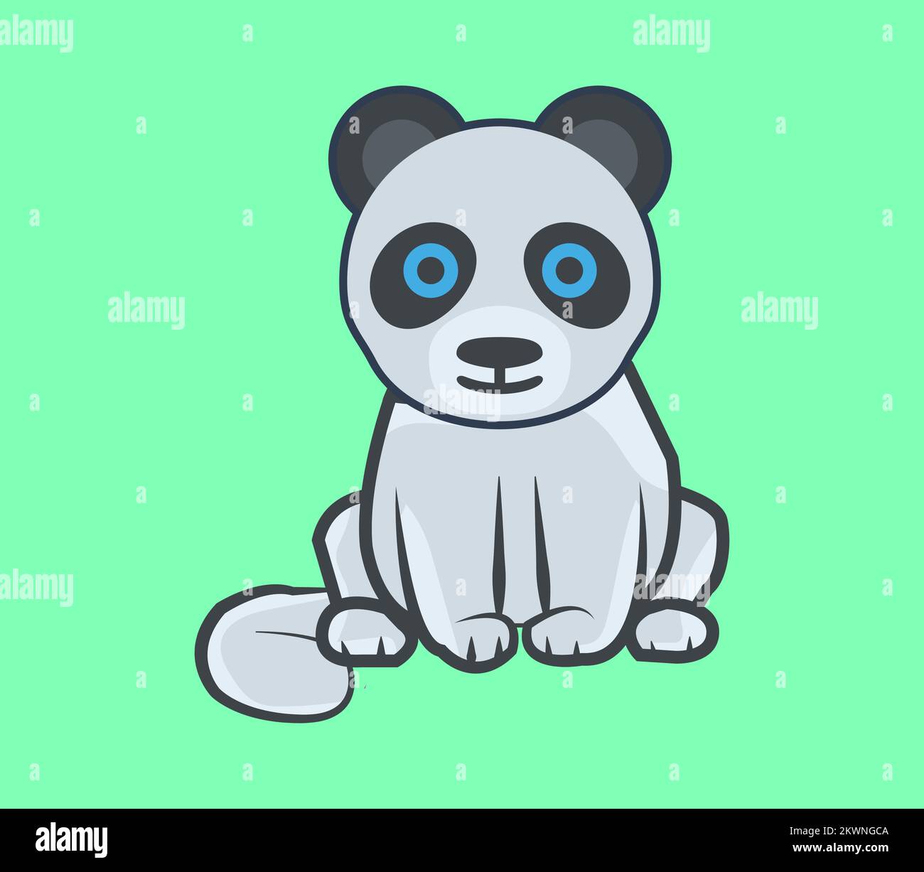 Panda personaggio dei fumetti Illustrazione Vettoriale