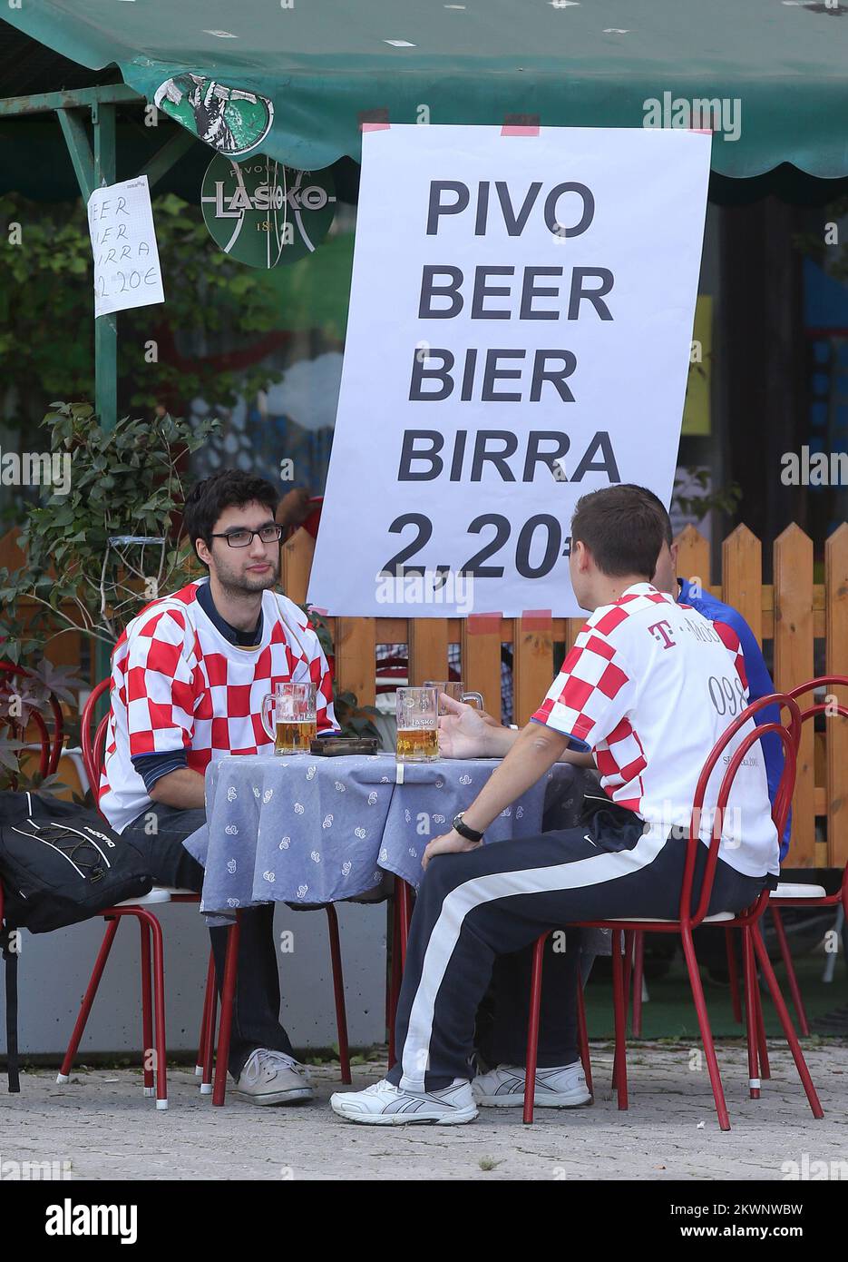 20.09.2013., Slovenia, Lubiana - Basket Campionato europeo Eurobasket Slovenia 2013.Semifinal Croazia - Lituania .Croatian Fans Photo: Igor Kralj/PIXSELL Foto Stock