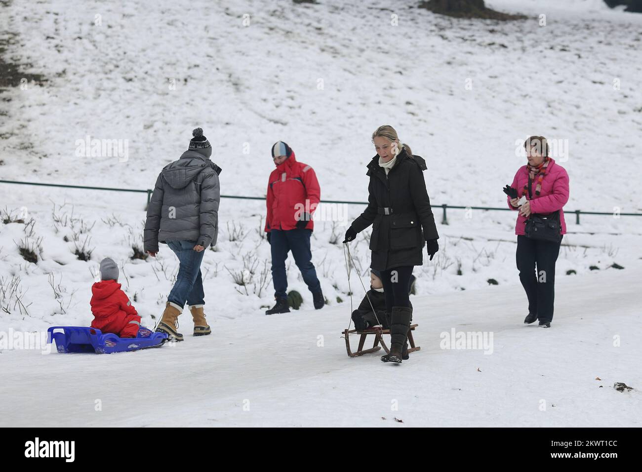 03.01.2015., Zagre, Croazia - Inverno Idyl al parco Maksimir. Foto: Tomislav Miletic/PIXSELL Foto Stock