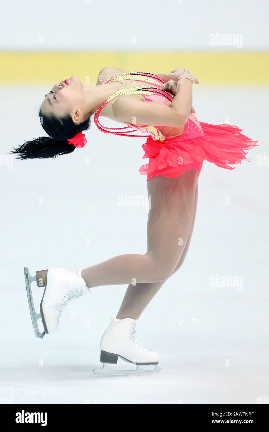 ISU Junior Grand Prix di Pattinaggio di figura. Programma Short Ladies. Wakaba Higuchi, Giappone. Foto: Goran Jakus/PIXSELL Foto Stock