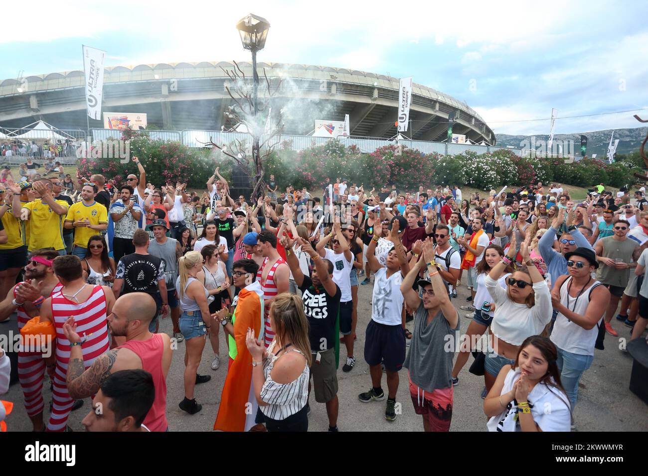 16.07.2016., Spalato , Croazia - secondo giorno di Ultra Festival.Atmosphere Foto Stock