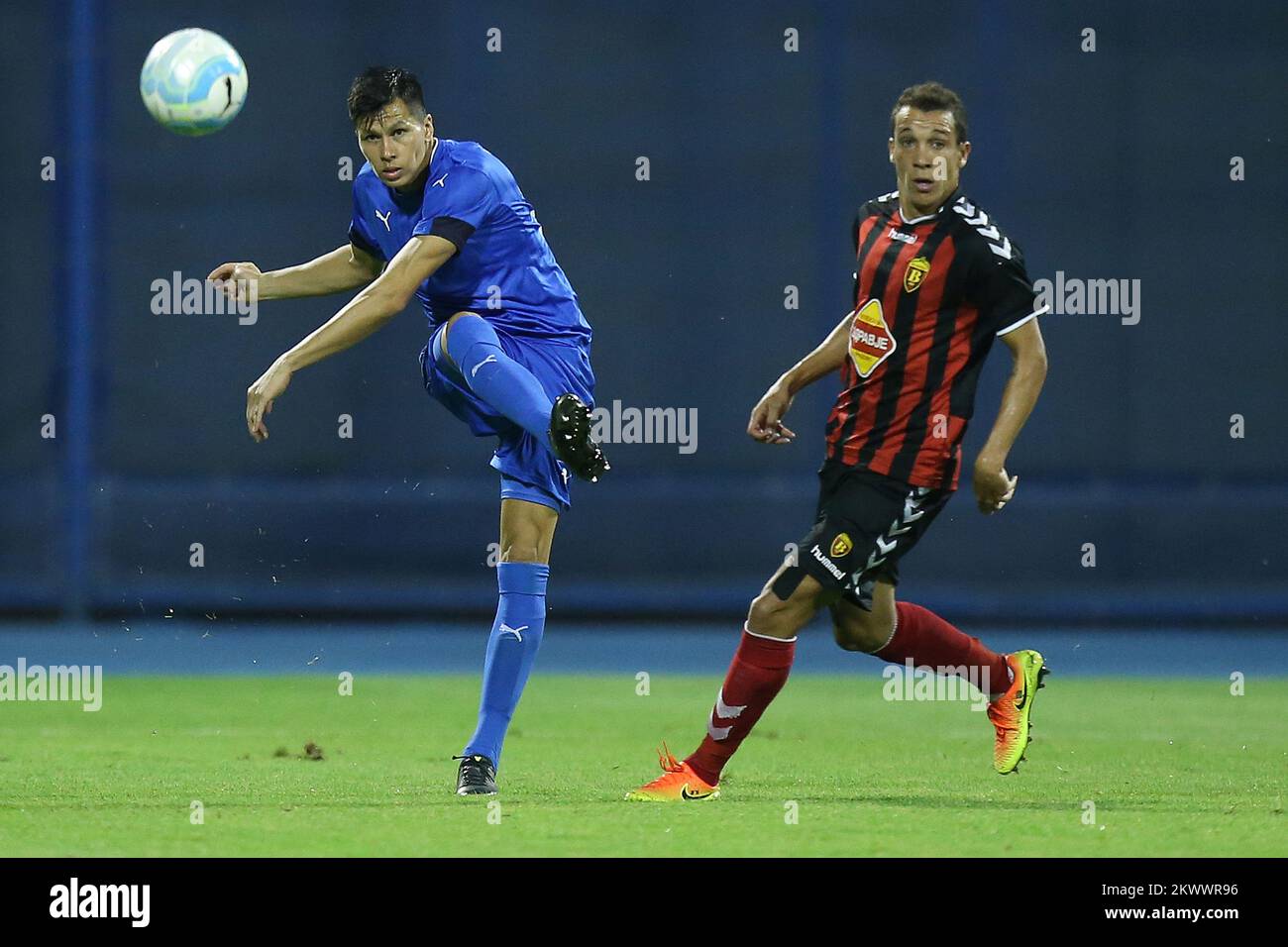 20.07.2016., stadio Maksimir, Zagabria, Croazia - Champions League, secondo turno di qualificazione, GNK Dinamo - FK Vardar. Leonardo Sigali tedesco. Foto Stock