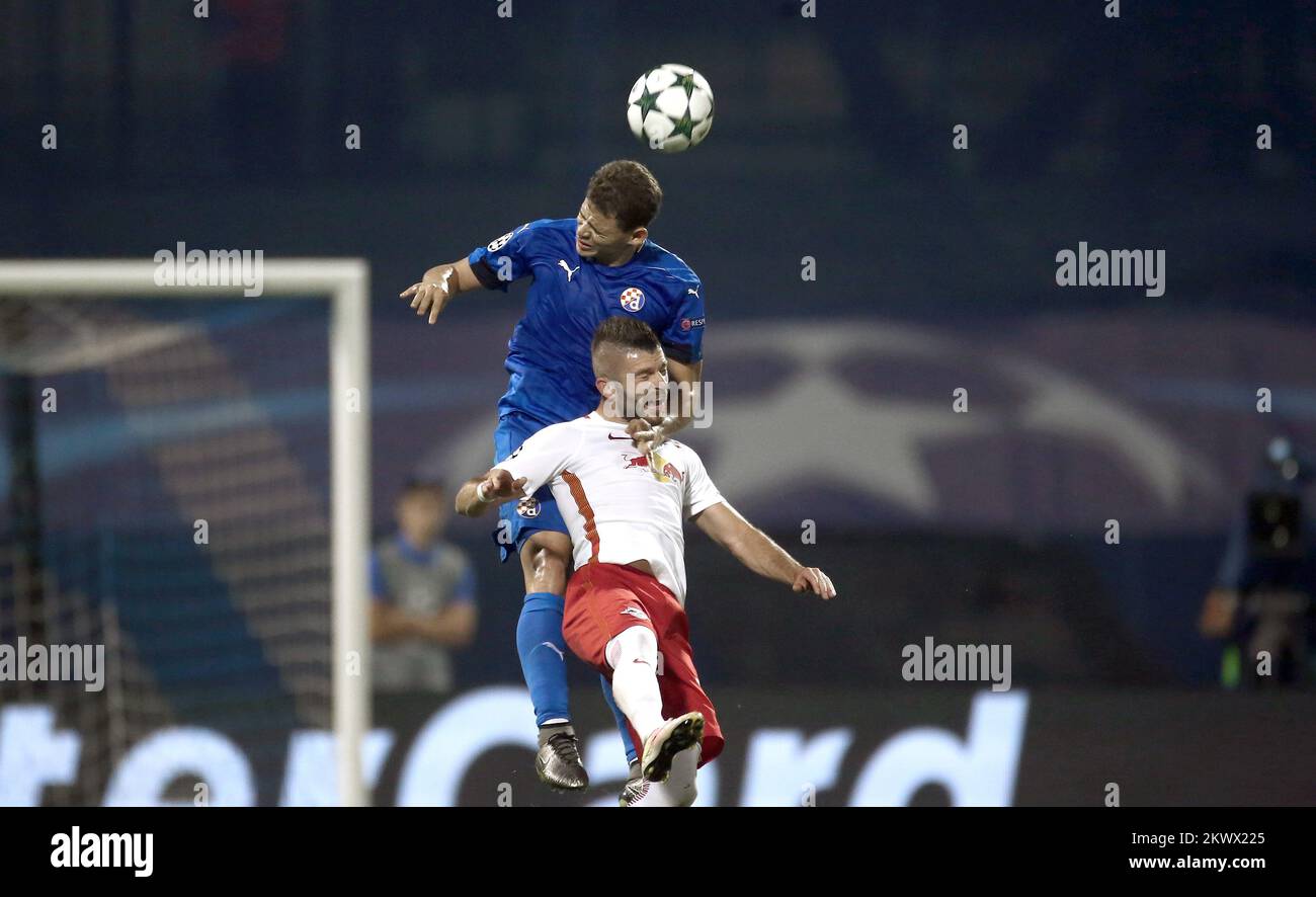 16.08.2016., Zagabria, Croazia - la prima tappa della UEFA Champions League gioca allo stadio Maksimir tra GNK Dinamo e il FC Red Bull di Salisburgo. Foto Stock