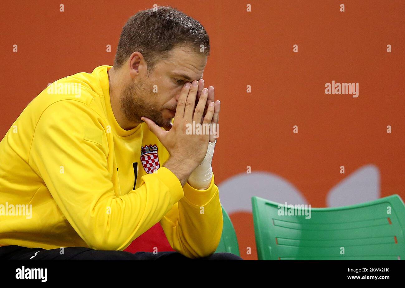 17.08.2016., Rio de Janeiro, Brasile - Giochi Olimpici Rio 2016, Handball, Men's Quarterfinal Croazia / Polonia. Ivan Stevanovic. Foto Stock