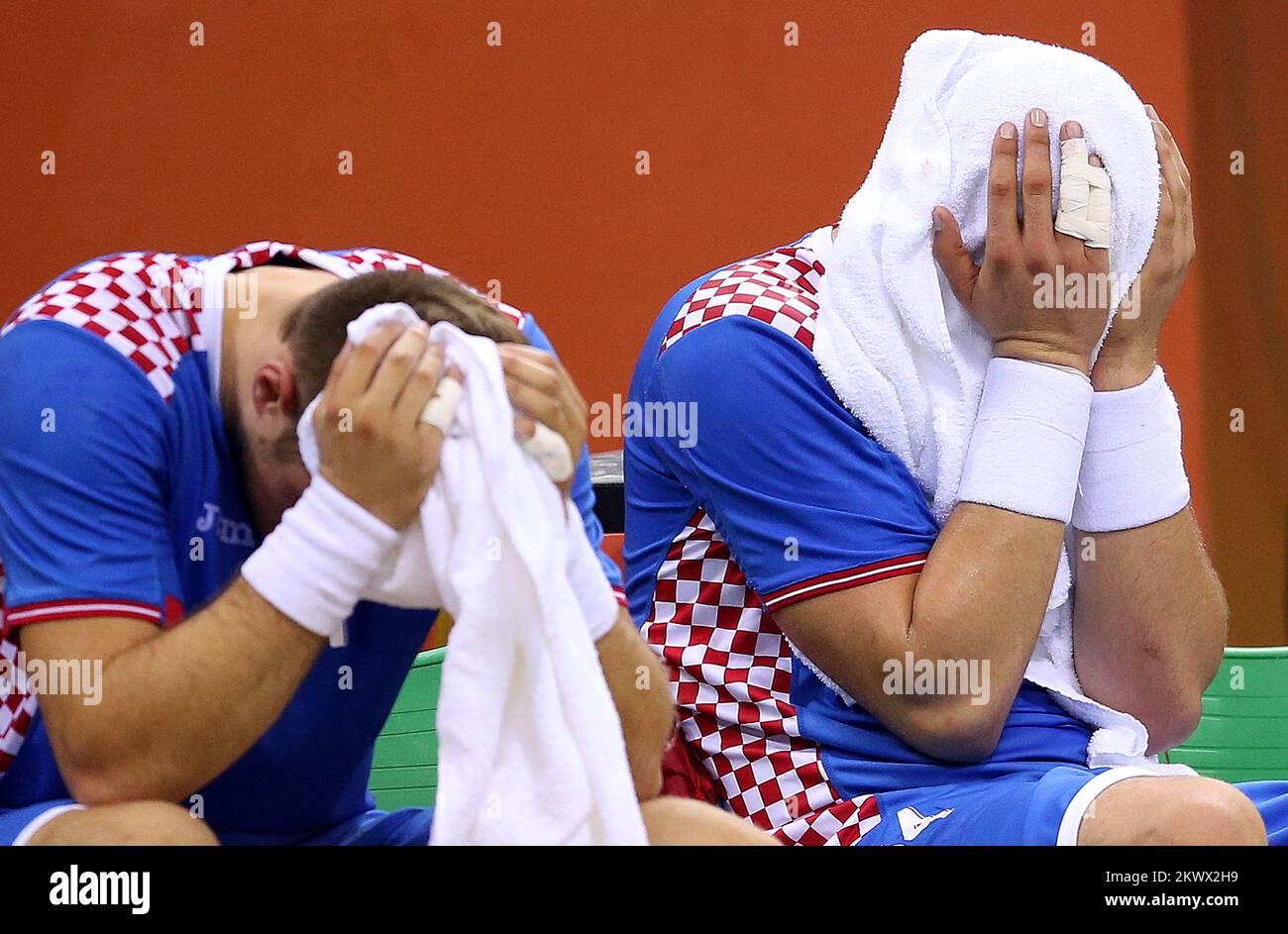 17.08.2016., Rio de Janeiro, Brasile - Giochi Olimpici Rio 2016, Handball, Men's Quarterfinal Croazia / Polonia. Foto Stock