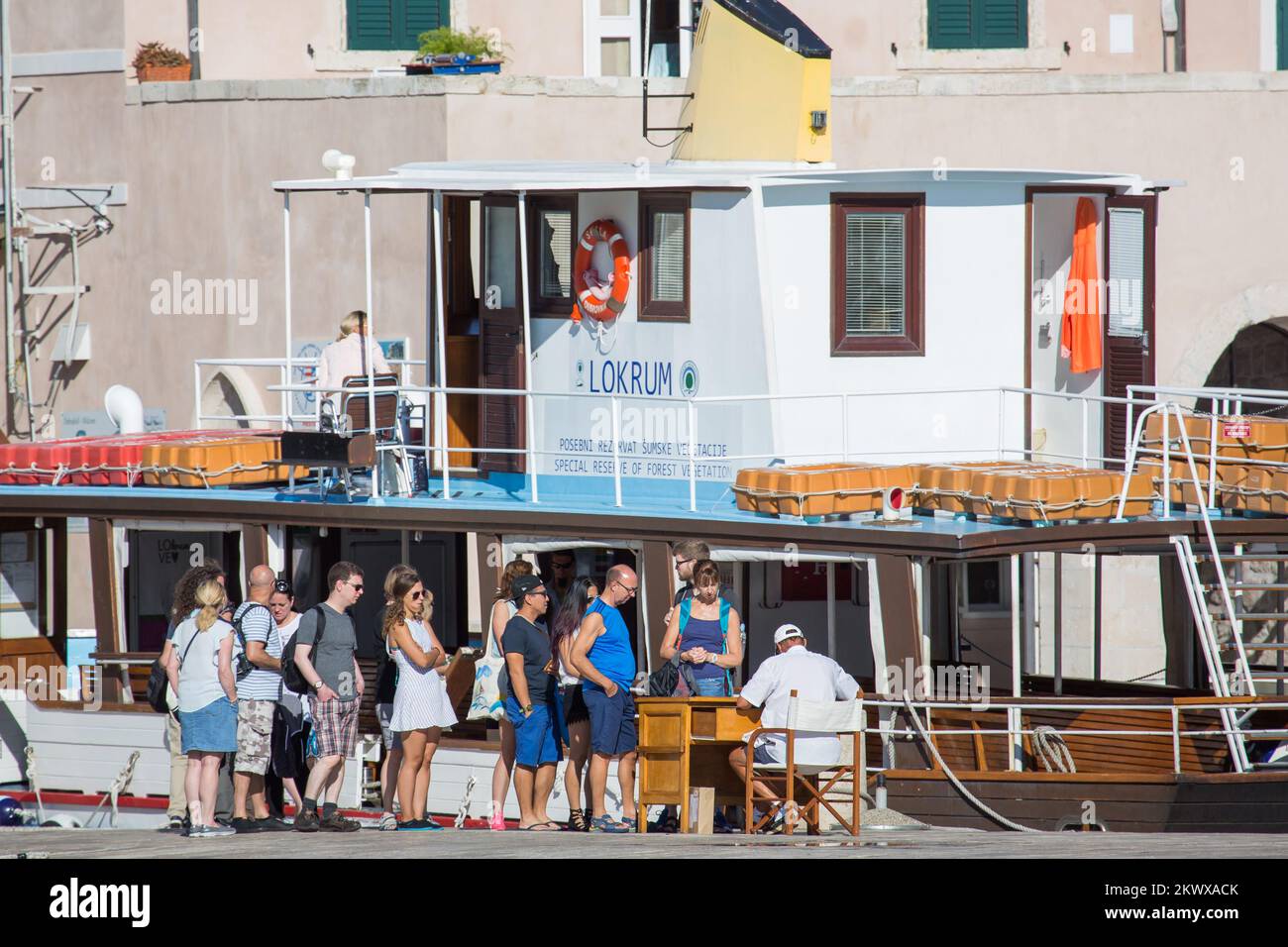 04.10.2016., Dubrovnik, Croazia - mattina nella città vecchia Foto Stock