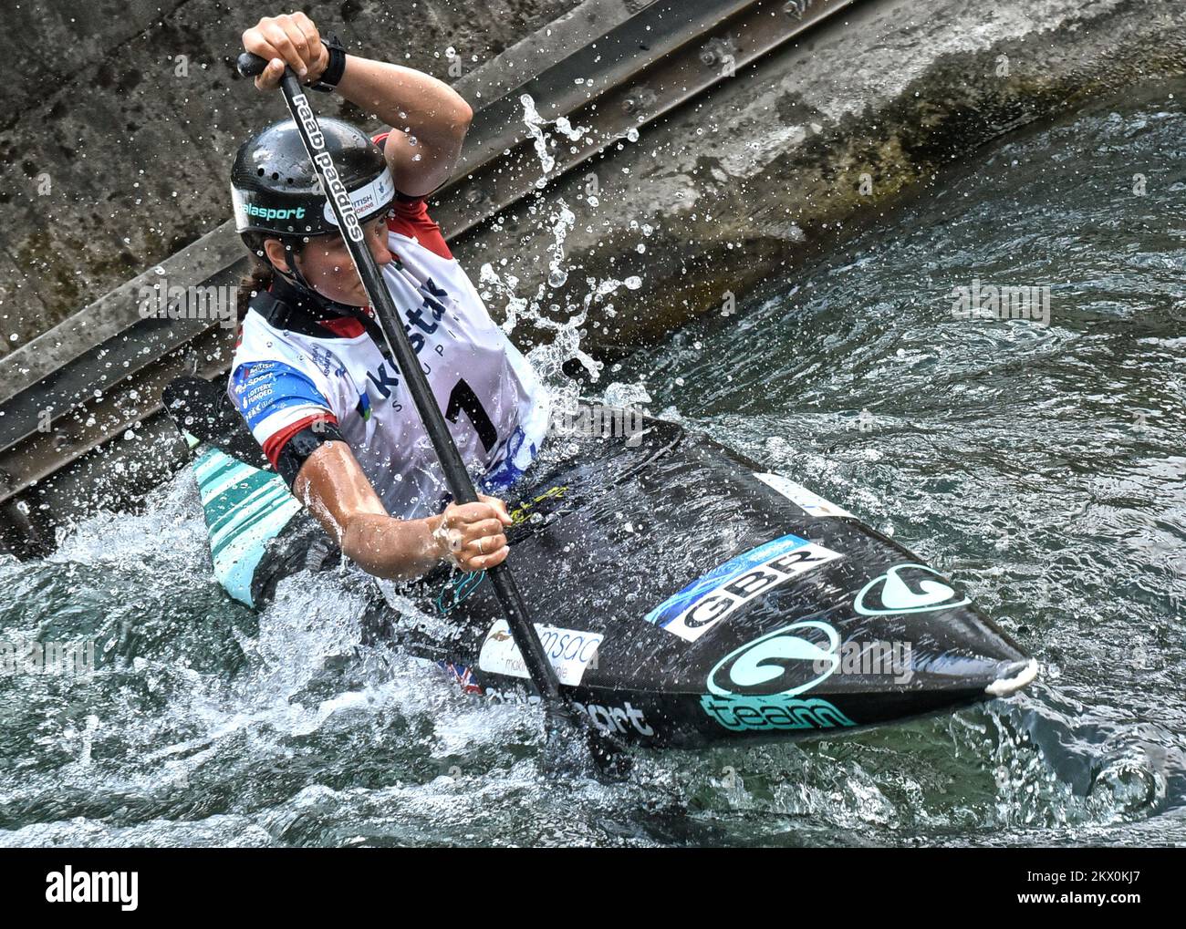 01.06.2017., Tacen, Slovenia - gare di slalom qualificate del campionato europeo in canoa e canoa sulle acque selvagge. Mallory Franklin. Foto: Ziga Zivulovic jr./fa Bobo/PIXSELL Foto Stock