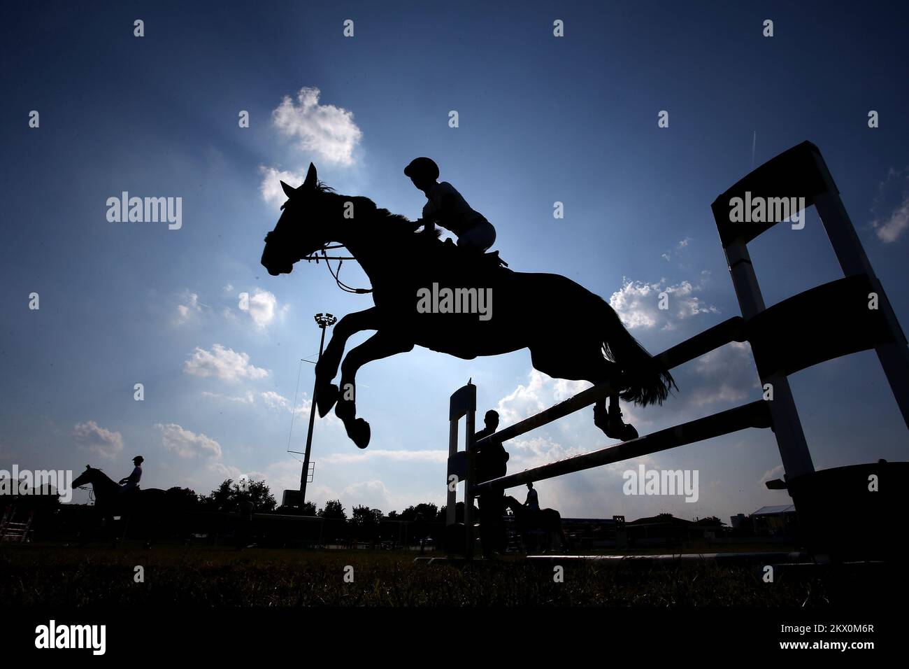 02.06.2017., Zagabria, Croazia - 62nd giugno Torneo di Horse Jumping, Sport equestri all'Ippodromo di Zagabria. American Barrage, 1, 10 m. Photo: Igor Kralj/PIXSELL Foto Stock