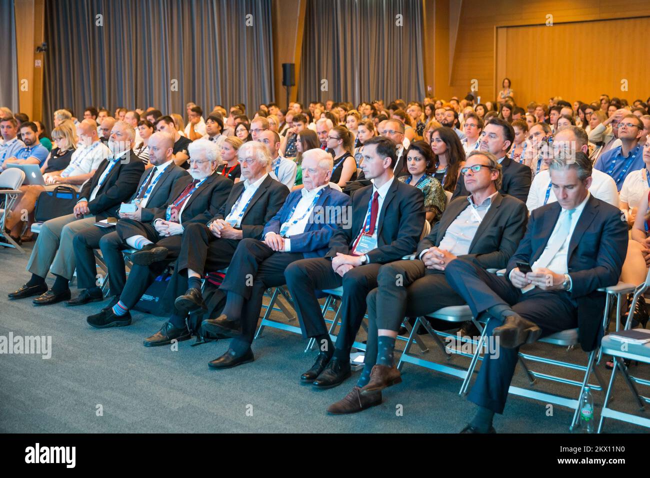 21.06.2017., Croazia, Dubrovnik - al Palace Hotel si tiene la 10th Conferenza Internazionale ISABS 2017 sulla genetica forense e antropologica. Premio Nobel Professor Robert Huber (Max Planck Institute of Biochemistry), pH.D. Herald zun Hausen (Università di Heildeberg), Dragan Primorac. Foto: Grgo Jelavic/PIXSELL Foto Stock