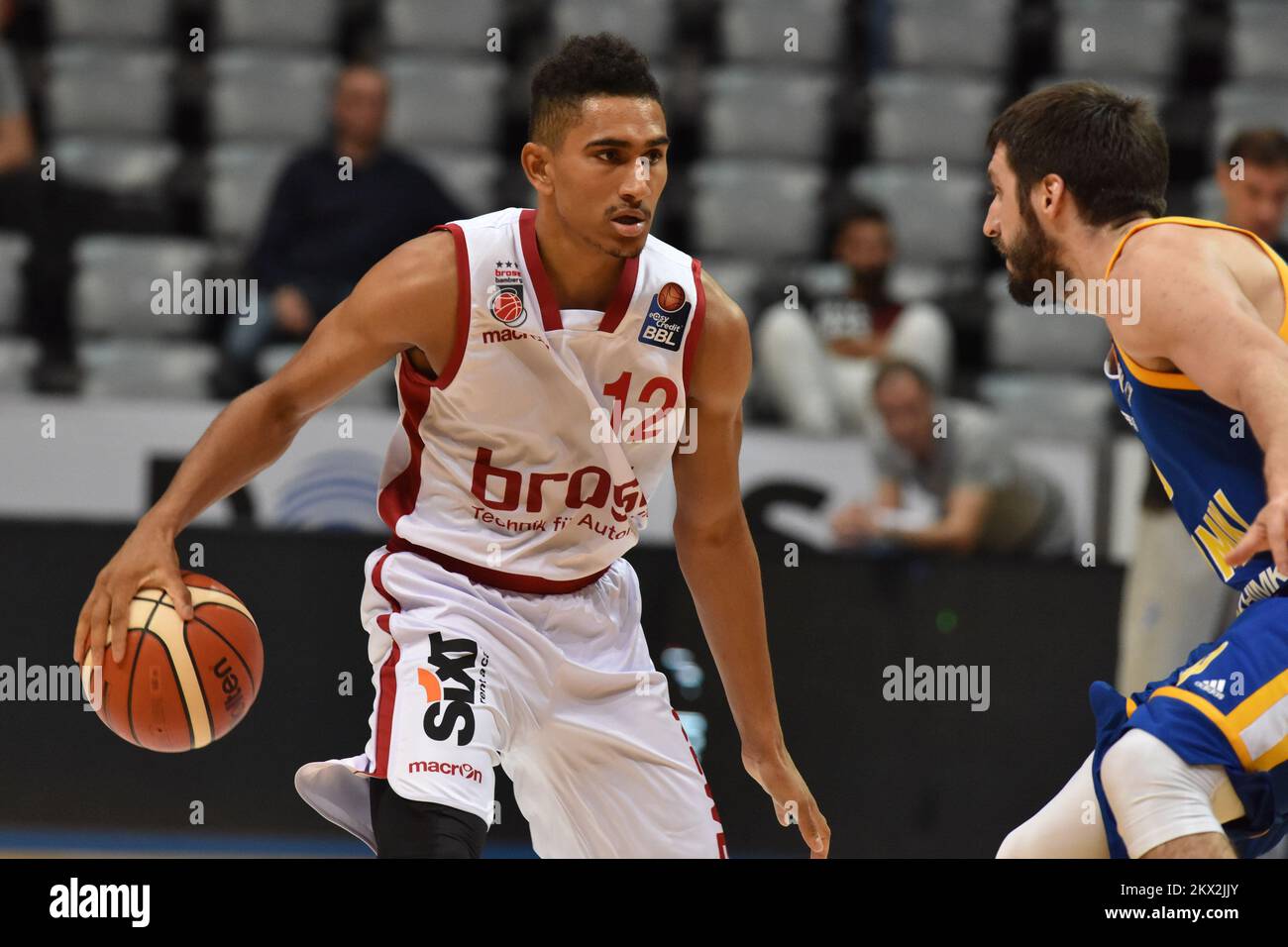 21.09.2017., Croazia, Zadar - 4th edizione del torneo di pallacanestro Zadar Dogus, Brose Bamberg - BC Khimki. Lo Maodo, Stefan Markovic. Foto: Hrvoje Jelavic/PIXSELL Foto Stock