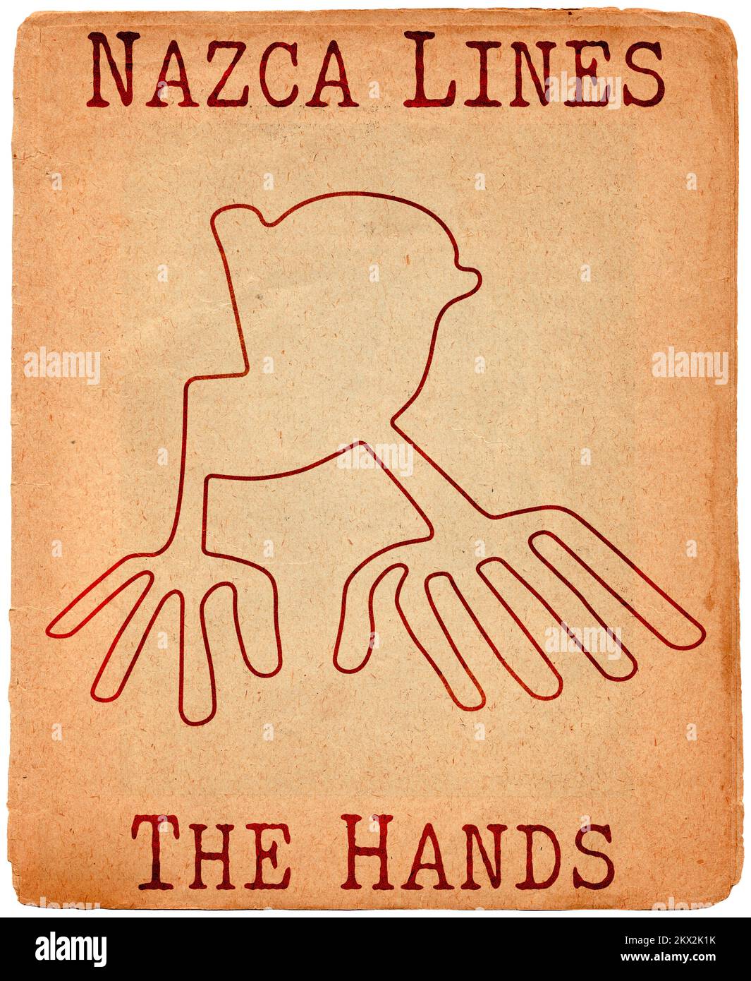 Scimmia con un mucchio di soldi - una parafrasi del famoso geoglyph la scimmia da Nazca, deserto di Nazca, Perù, Sud America Foto Stock