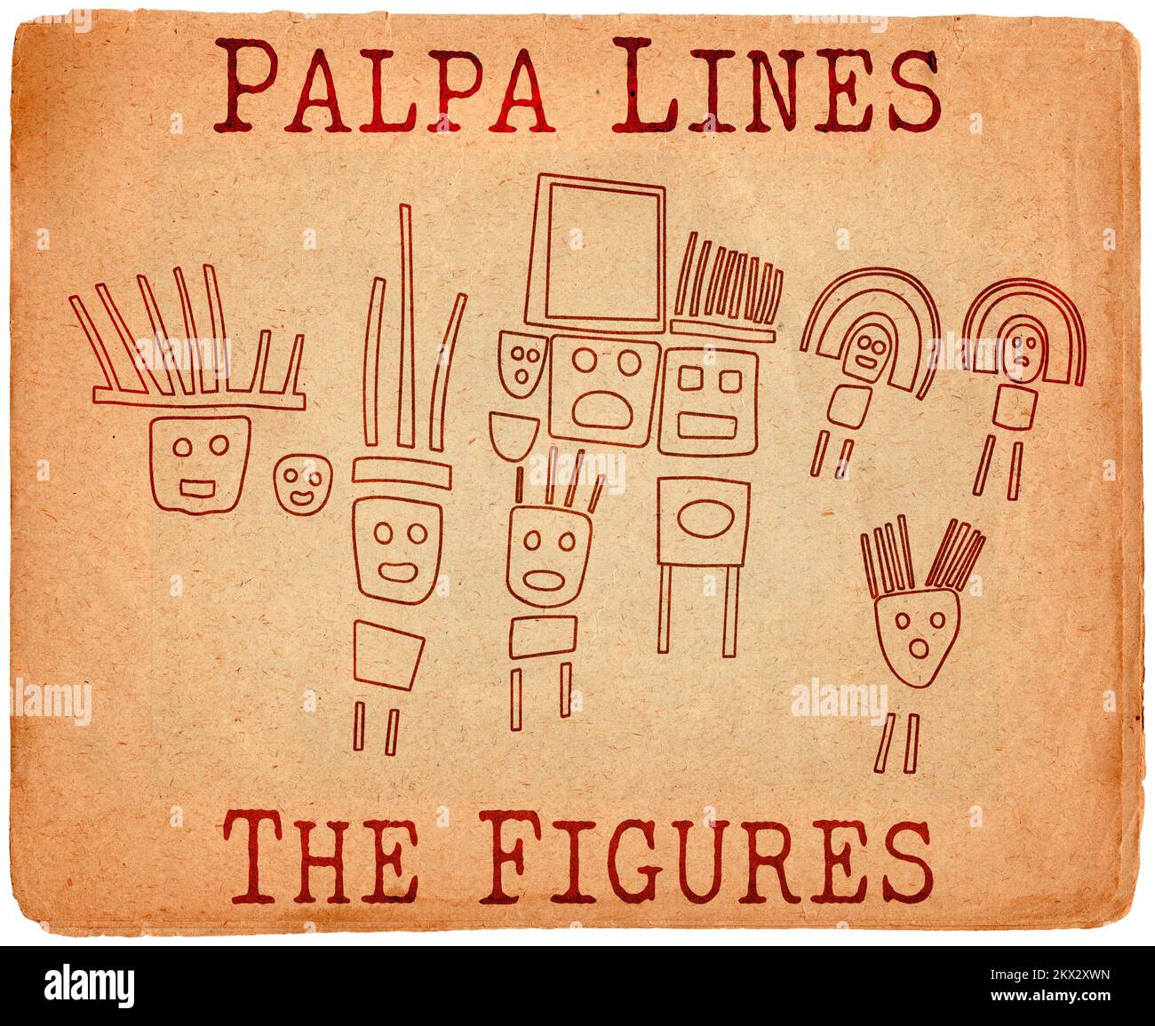 Geoglifici delle figure da Palpa, le linee di Palpa, Perù Foto Stock