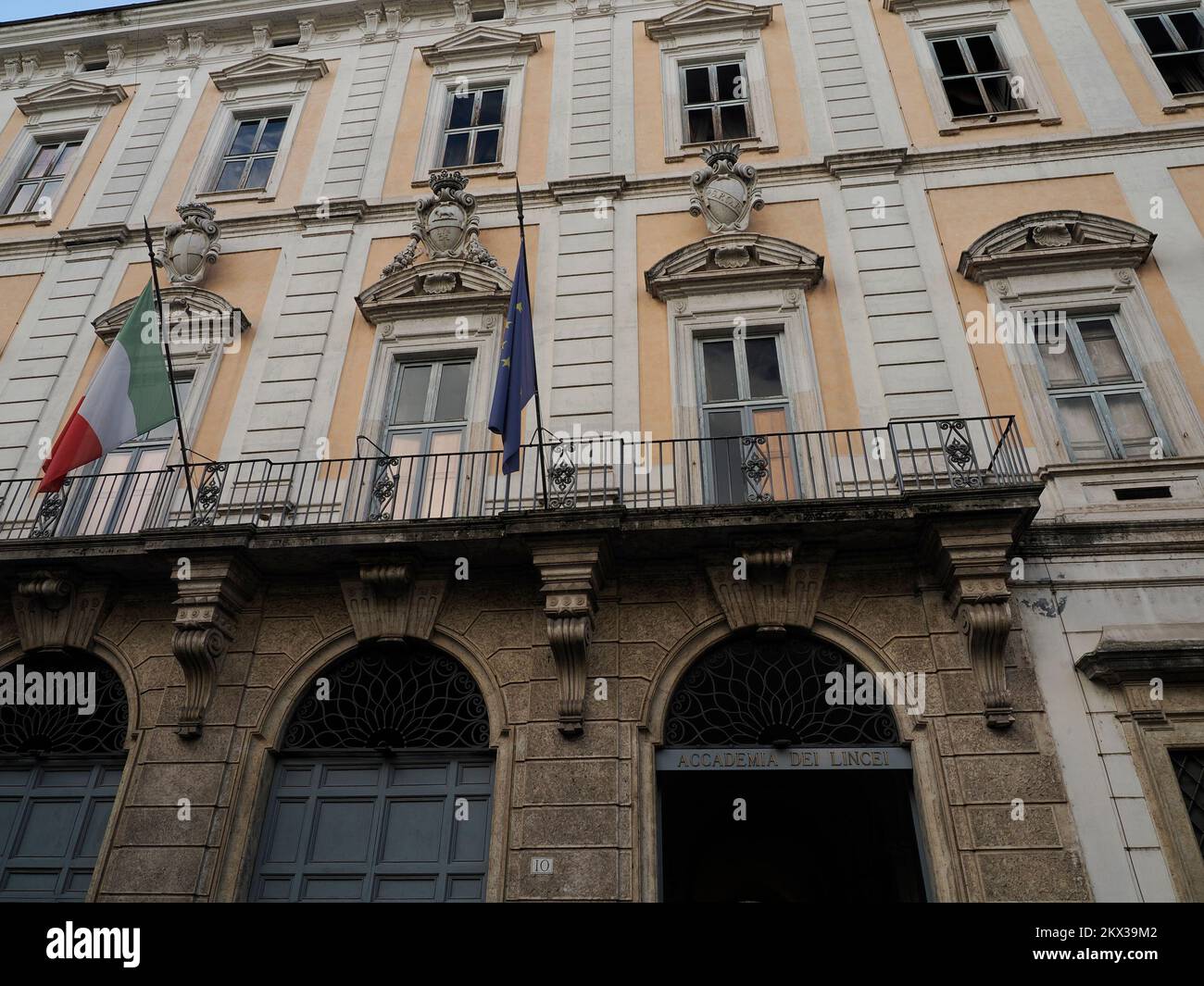 accademia dei lincei ingresso al quartiere trastevere di roma Foto Stock