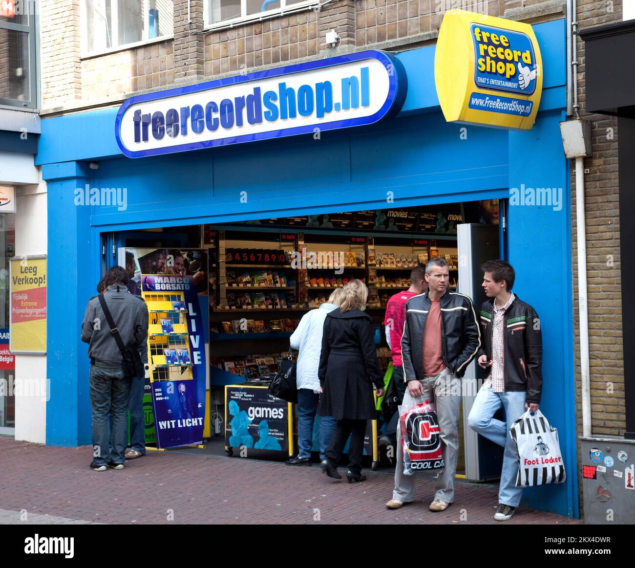 Olanda, Arnhem - Free Record Shop era una catena di negozi di home entertainment che vendeva prodotti come CD, DVD, LP e videogiochi. In 2013 libero Foto Stock