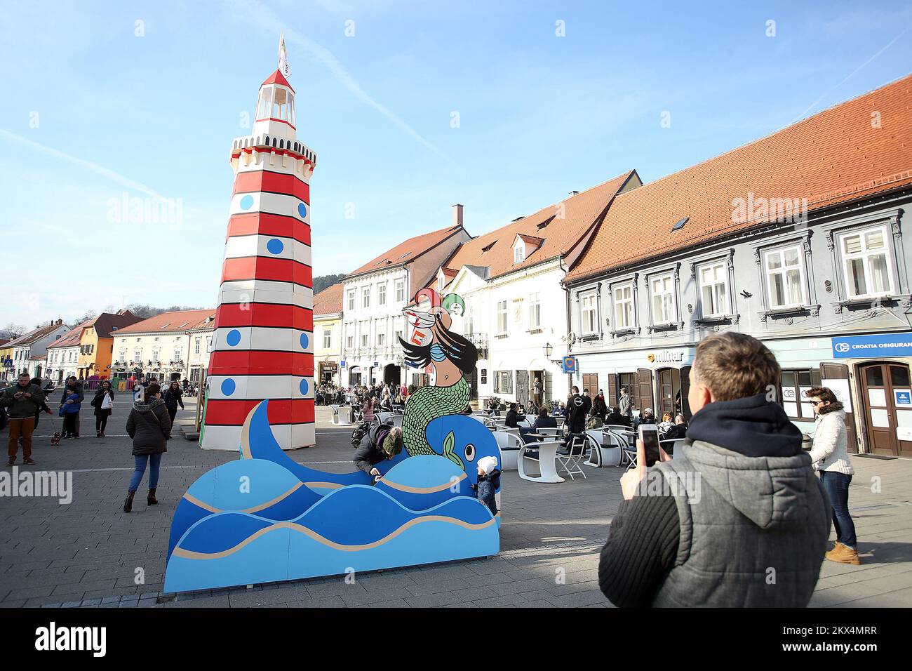 27.01.2018., Samobor, Croazia - preparativi per il Carnevale di Samobor 192th Foto: Goran Stanzl/PIXSELL Foto Stock