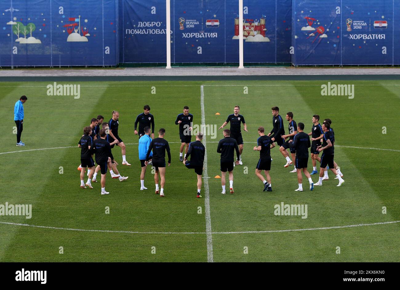 18.06.2018., Roshchino, Russia - COPPA del mondo in Russia 2018. Formazione della nazionale croata di calcio. Foto: Igor Kralj/PIXSELL Foto Stock