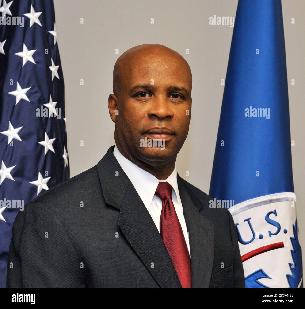 Eric Smith di FEMA nello studio FEMA. Fotografie relative a disastri e programmi, attività e funzionari di gestione delle emergenze Foto Stock