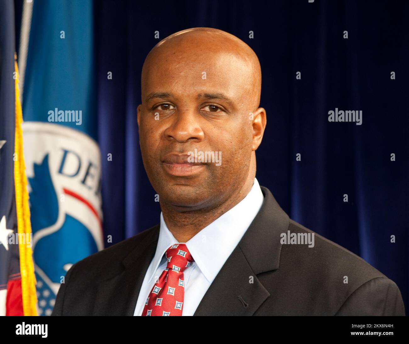 Eric Smith di FEMA nello studio FEMA. Fotografie relative a disastri e programmi, attività e funzionari di gestione delle emergenze Foto Stock