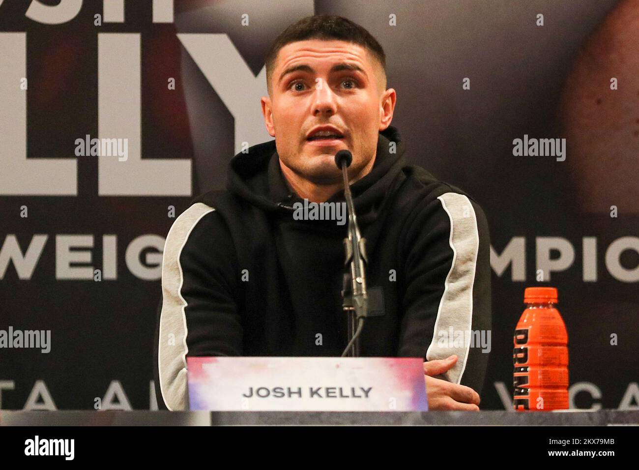 Newcastle, Regno Unito. 30th Nov 2022. Josh Kelly durante il Campionato britannico Super-Welterweight: Troy Williamson vs Josh Kelly Press Conference a Neville Hall, Newcastle upon Tyne, Regno Unito, 30th novembre 2022 ( Credit: Dan Cooke/Alamy Live News Foto Stock