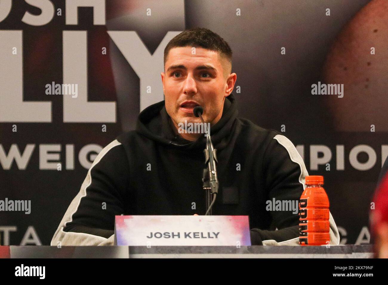 Newcastle, Regno Unito. 30th Nov 2022. Josh Kelly durante il Campionato britannico Super-Welterweight: Troy Williamson vs Josh Kelly Press Conference a Neville Hall, Newcastle upon Tyne, Regno Unito, 30th novembre 2022 ( Credit: Dan Cooke/Alamy Live News Foto Stock