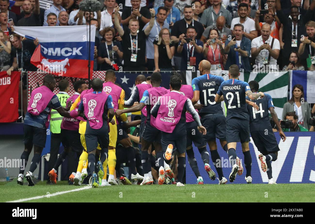15.07.2018. Mosca, Russia - Coppa del mondo di calcio 2018 , finali, Croazia - Francia. Foto: Igor Kralj/PIXSELL Foto Stock