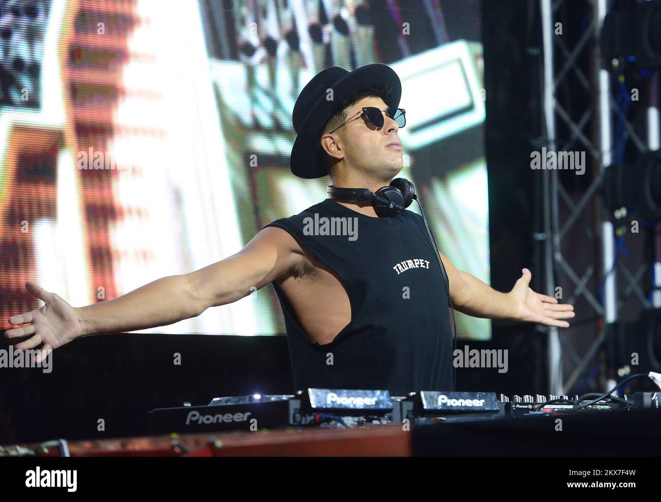 19.07.2018. , Umag - Australin DJ Timmy Trumpet tenuto un concerto in Croazia Open Umag Tennis Tournament Foto: Marko Prpic/PIXSELL Foto Stock