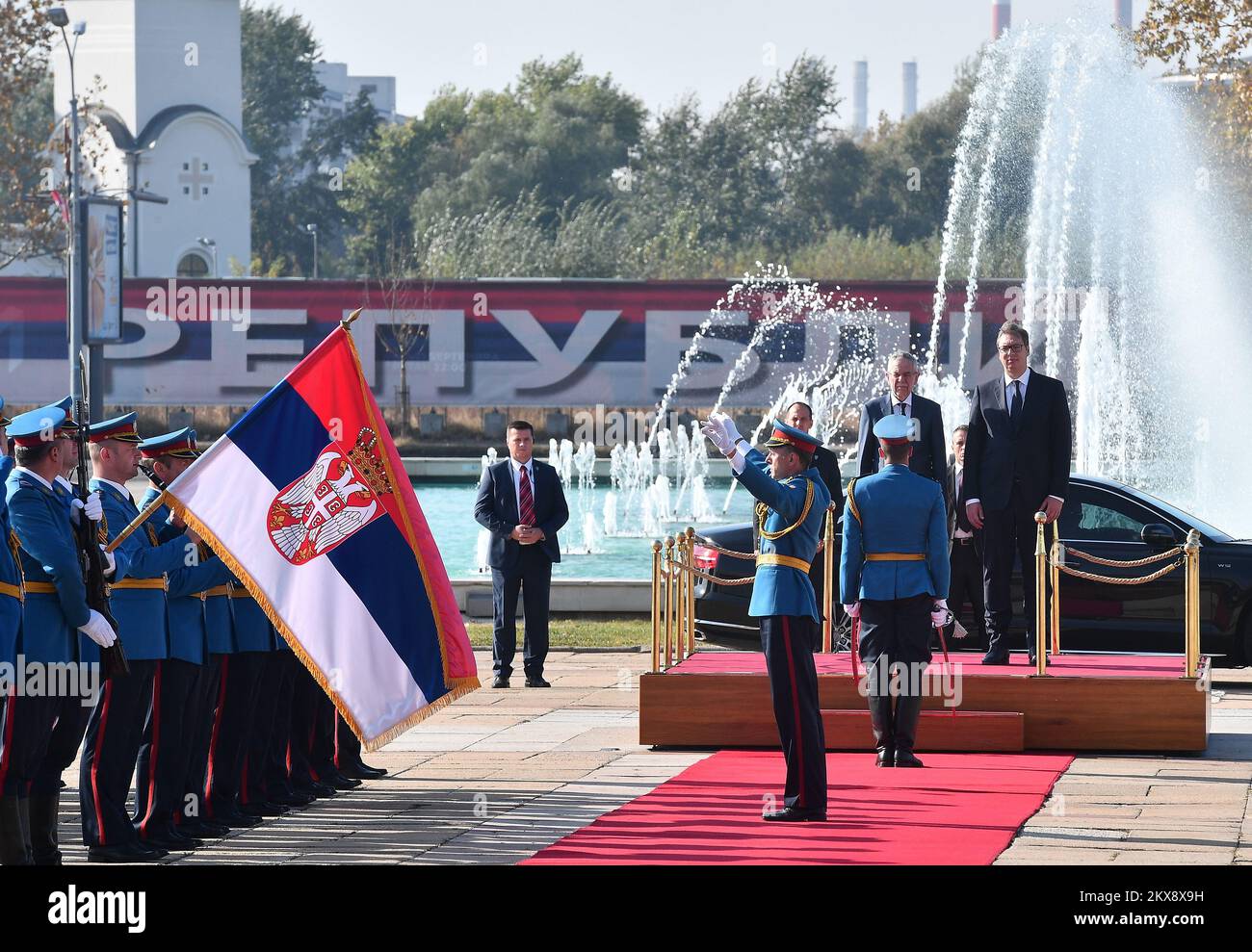 17.10.2018., Belgrado, Serbia - il presidente austriaco Alexander Van der Bellen è arrivato in Serbia, accolto da Aleksandar Vucic Foto: Srdjan Ilic/PIXSELL Foto Stock