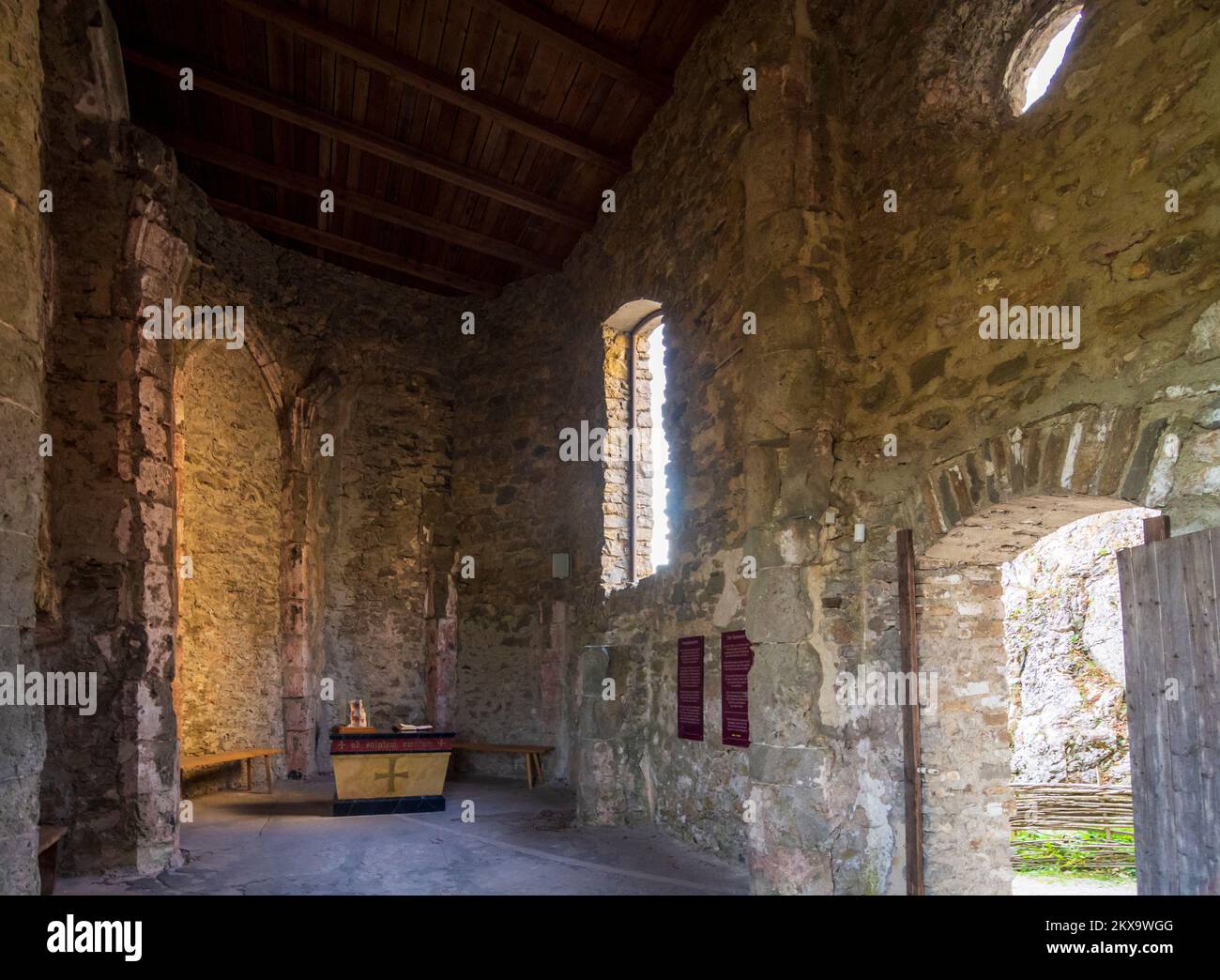 Kaumberg: Araburg Castello, cappella a Mostviertel, Niederösterreich, bassa Austria, Austria Foto Stock