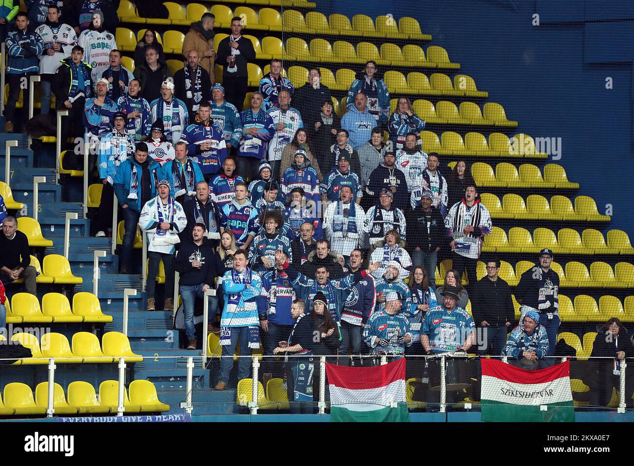 21.12.2018., Zagabria, Croazia - EBEL League, round 27, KHL Medvescak - Fehervar AV19. Foto: Goran Stanzl/PIXSELL Foto Stock