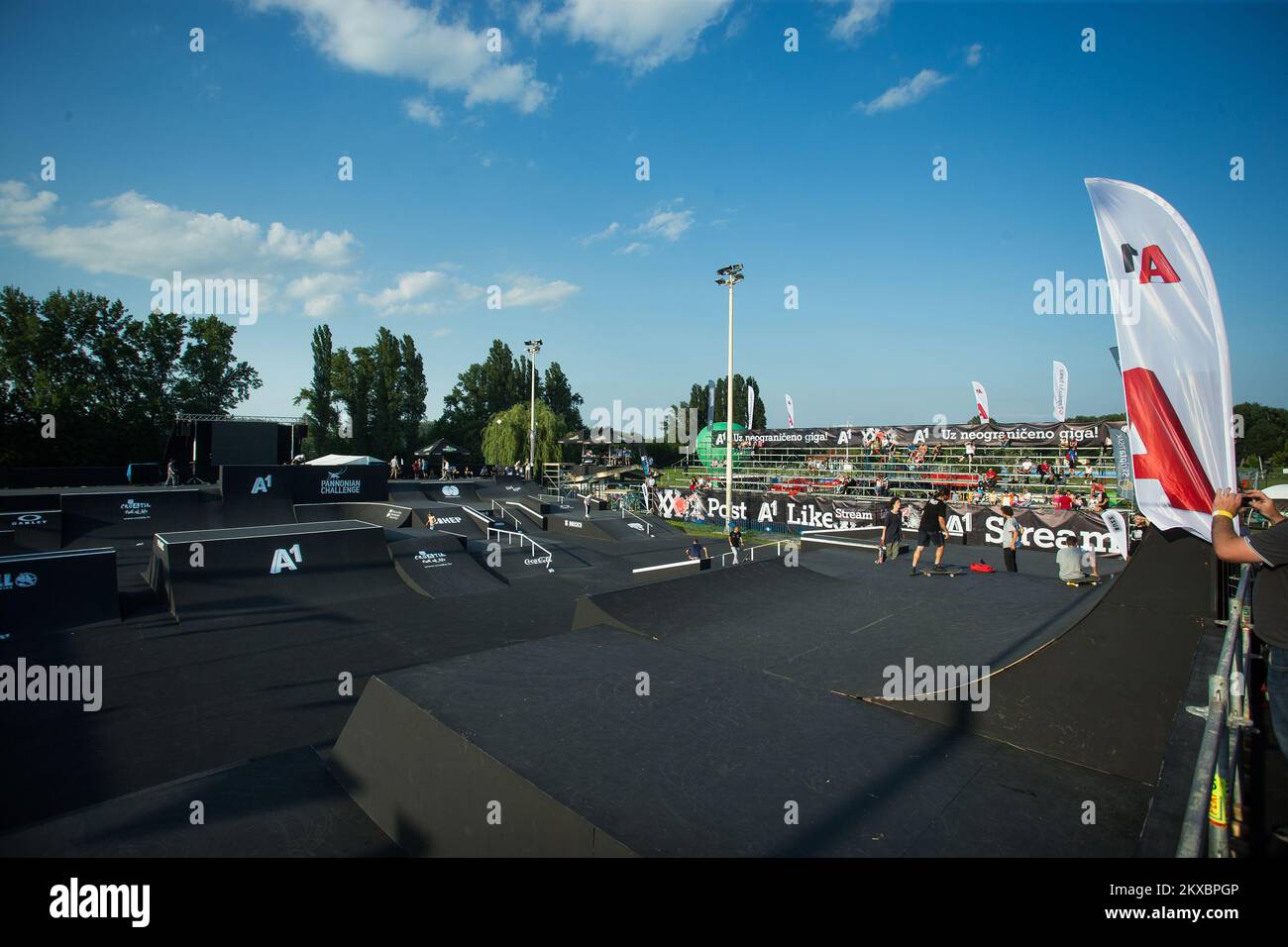 06.06.2019., Osijek, Croazia - finale di Skate PRO durante l'evento di sport estremi Pannonian Challenge. Foto: Davor Javorovic/PIXSELL Foto Stock