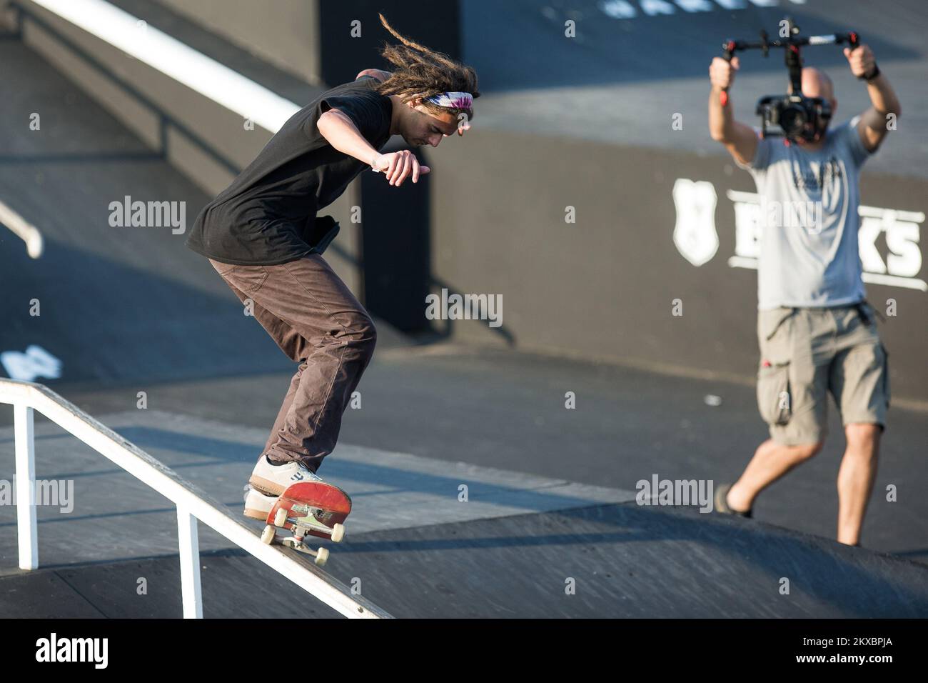 06.06.2019., Osijek, Croazia - finale di Skate PRO durante l'evento di sport estremi Pannonian Challenge. Foto: Davor Javorovic/PIXSELL Foto Stock