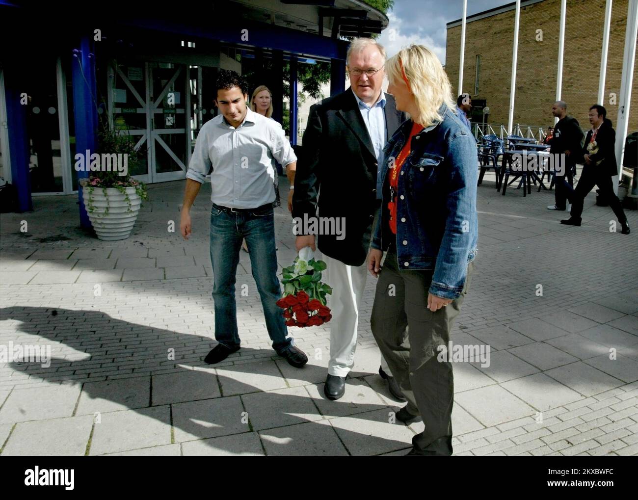 SSU congresso, concerto e congresso, Linköping, Svezia. Nella foto: Il primo ministro Göran Persson si è Unito al congresso venerdì. A sinistra: Ardalan Shekarabi. Foto Stock