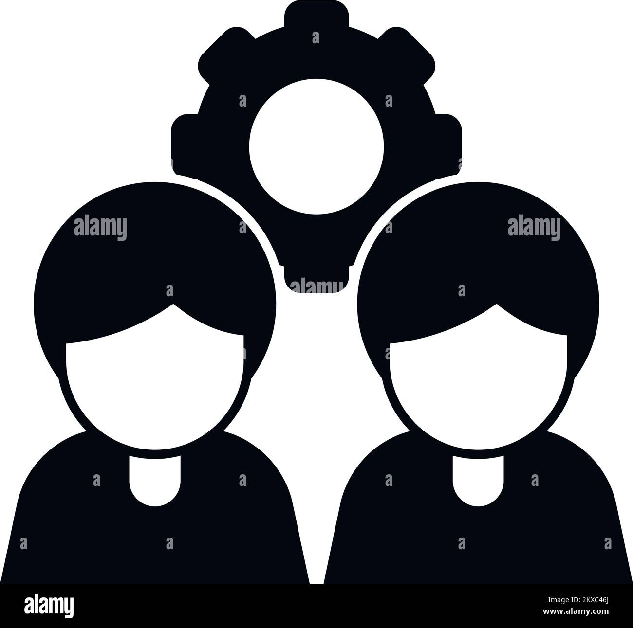 Icona team aziendale vettore semplice. Persone sociali. App Internet Illustrazione Vettoriale