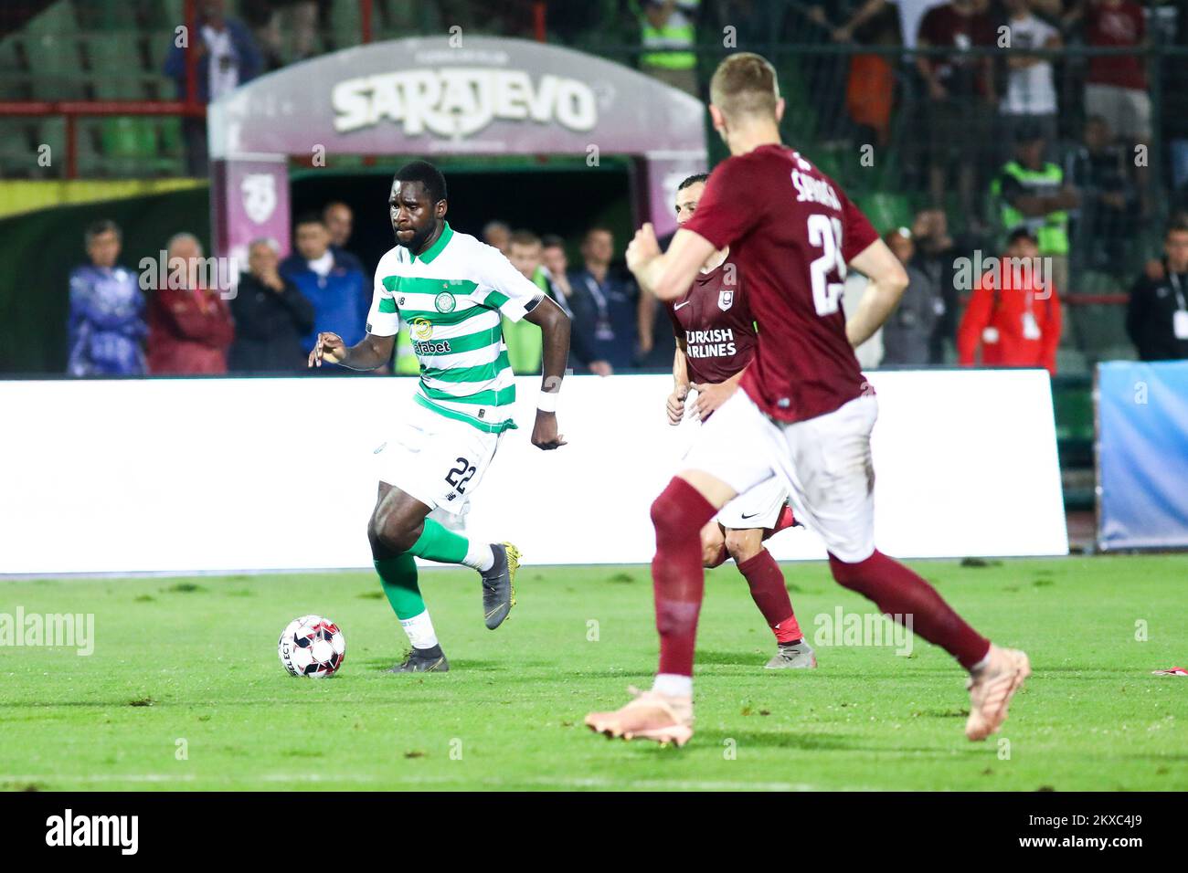 09.07.2019., Asim Ferhatovic Hase Stadium, Sarajevo, Bosnia-Erzegovina - la prima partita del primo turno di qualificazione della UEFA Champions League, FC Sarajevo - FC Celtic. Odsonne Edouard Foto: Armin Durgut/PIXSELL Foto Stock