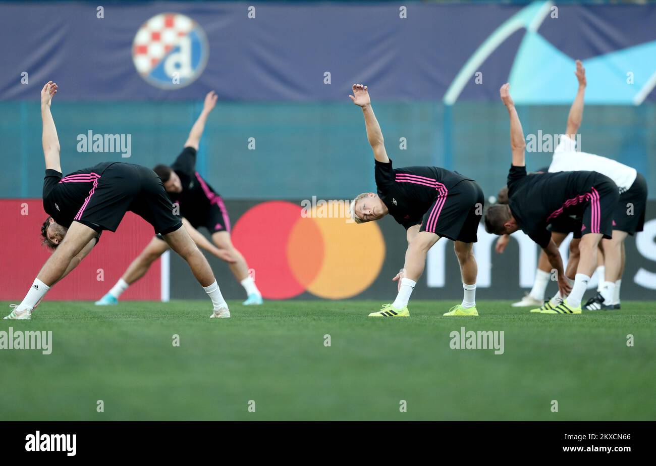 20.08.2019., Zagabria, Croazia - allenamento di Rosenborg BK davanti alla UEFA Champions League giocata, 1st tappa contro GNK Dinamo. Foto: Sanjin Strukic/PIXSELL Foto Stock