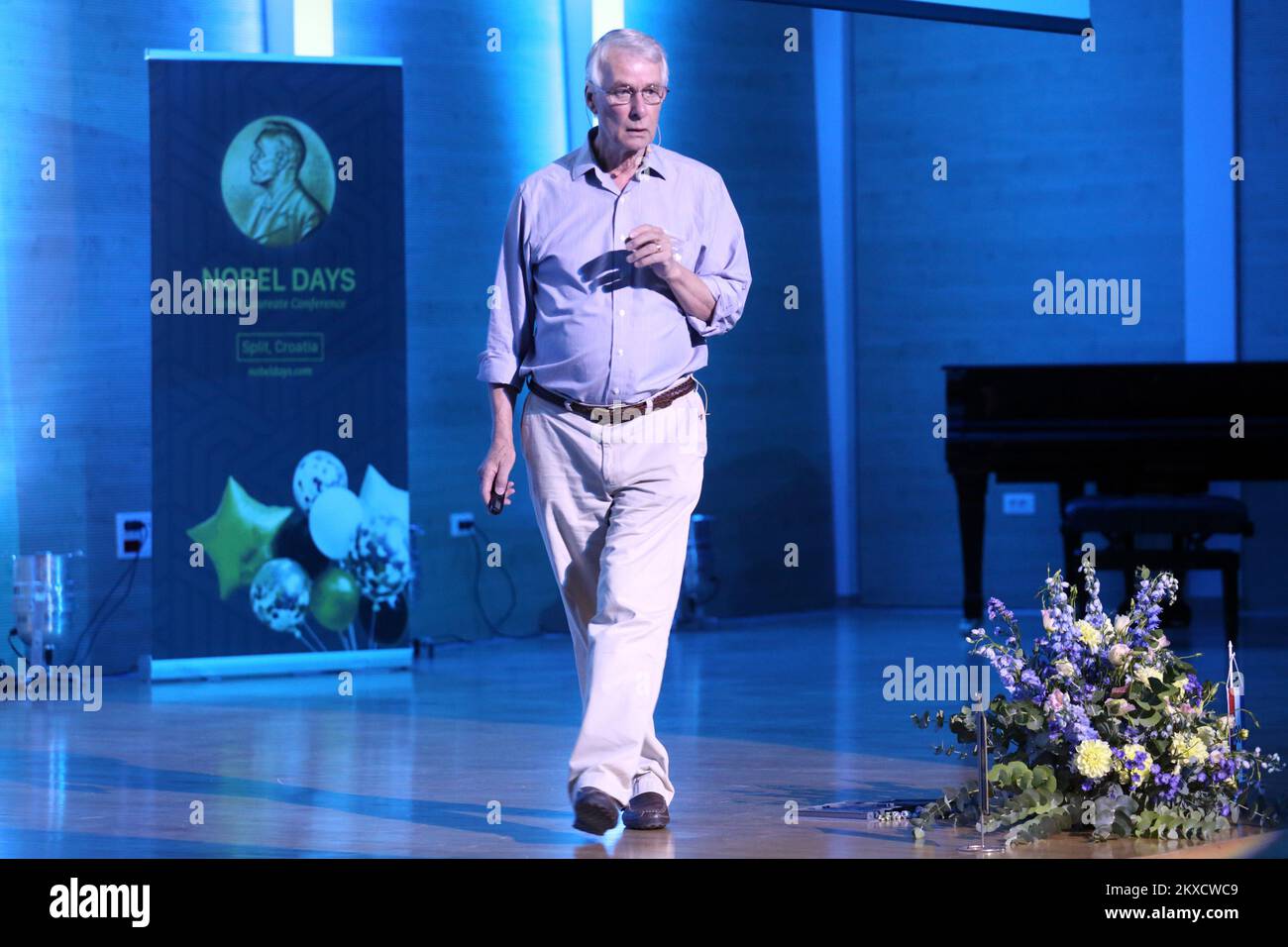 04.09.2019., Split - cerimonia di apertura del raduno dei Premi Nobel organizzato dagli studenti della città di Split.Richard Roberts. Foto: Miranda Cikotic/PIXSELL Foto Stock