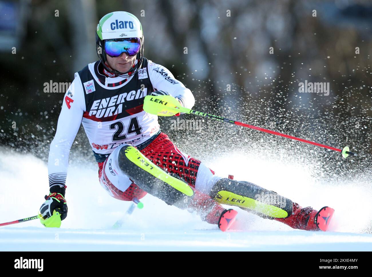 05.01.2020., Zagabria, Croazia - Audi FIS World Cup, Slalom maschile a Sljeme montagna. Foto: Goran Stanzl/PIXSELL Foto Stock